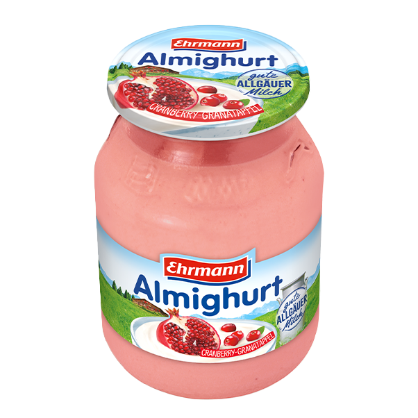 Ehrmann Almighurt Glass Cranberry Pomegranate 500g